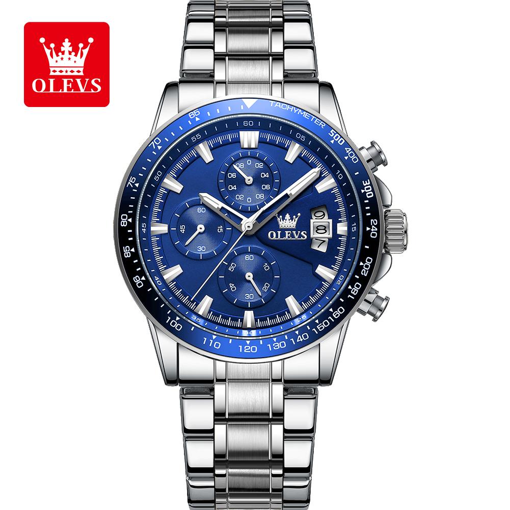 OLEVS TY705 Men's Watches Chronograph Stainless Steel Waterproof Business Multi-functional Original Exclusive Wristwatch for Men