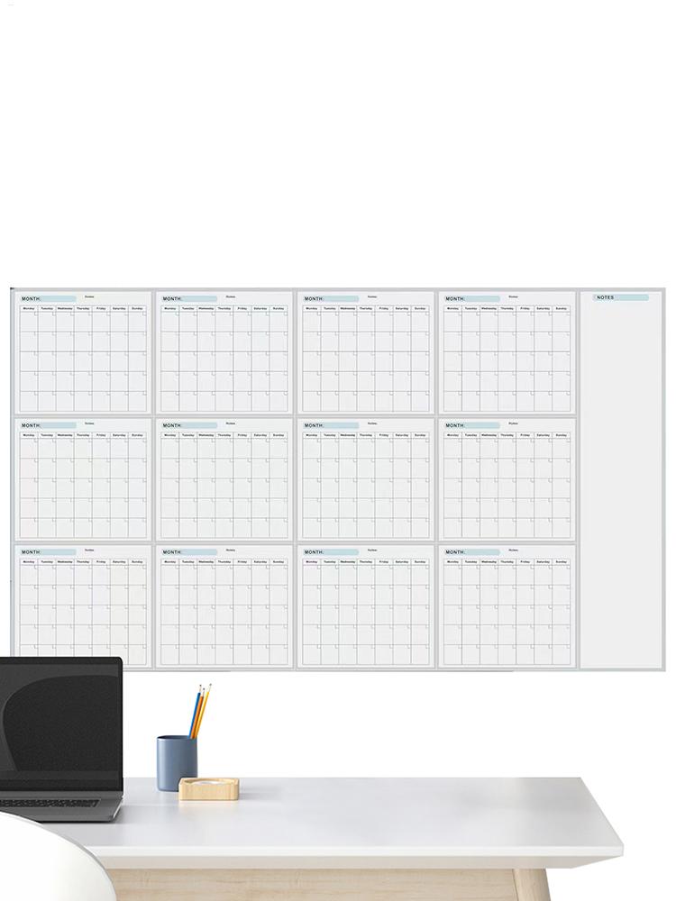 Large Dry Erase Wall Calendar - Undated Whiteboard Planner For Year Monthly Schedule Organizer For Home Office Classroom Wall