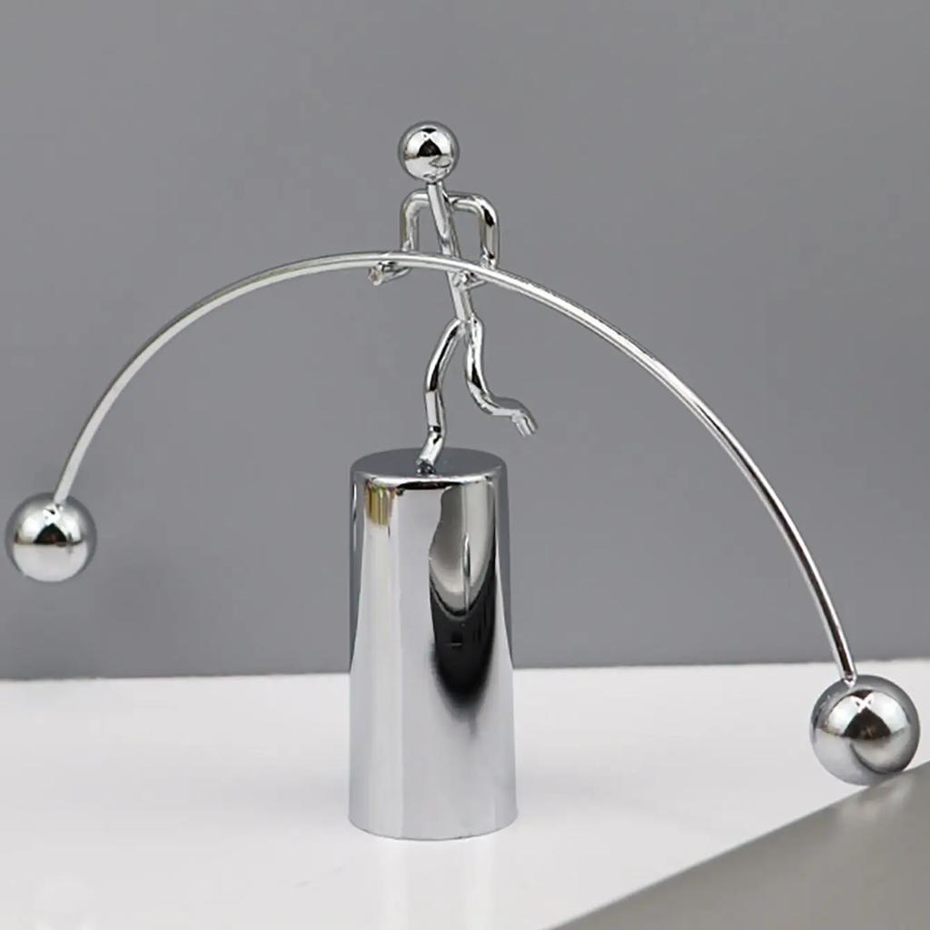 1pc-Creative Balance Ball Swing Weightlifting Small Iron Man Does Not Fall The Small Man Decoration Tumbler Fun Ornaments