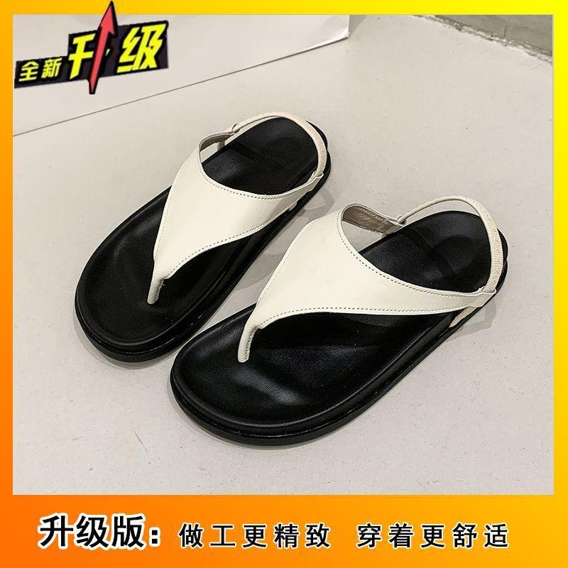 2025 summer new niche design flat sandals women's shoes fashion flip-flops toe cool slippers women