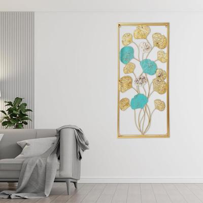 Metal Iron Leaf Hanging Wallart for Living Room Bedroom Decorative Wall Sculpture for Home Decore
