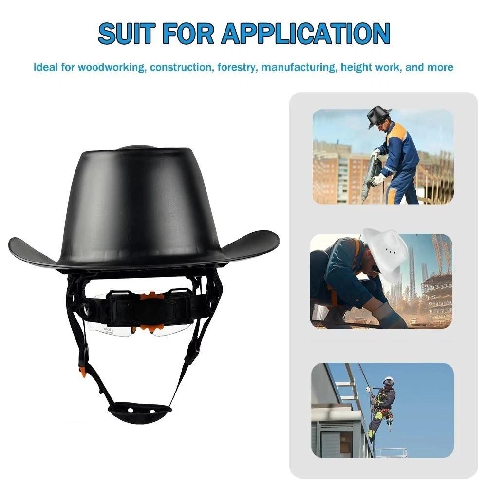 Hochdichter Polyethylen-Schutzhelm Cowboy-Stil Vollrand-Schutzhelm Für die Arbeit im Freien
