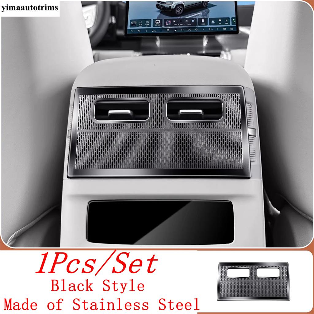 

Car Rear Armrest Box Air AC Conditioning Outlet Vent Frame Cover Trim For BYD Equation Leopard Titanium 7 2025 2026 Accessories Black Style