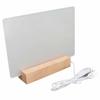 Whiteboard 220x150mm Acryl Weiß Planungstafel Wiederverwendbar mit Beleuchtungssockel DC 5V