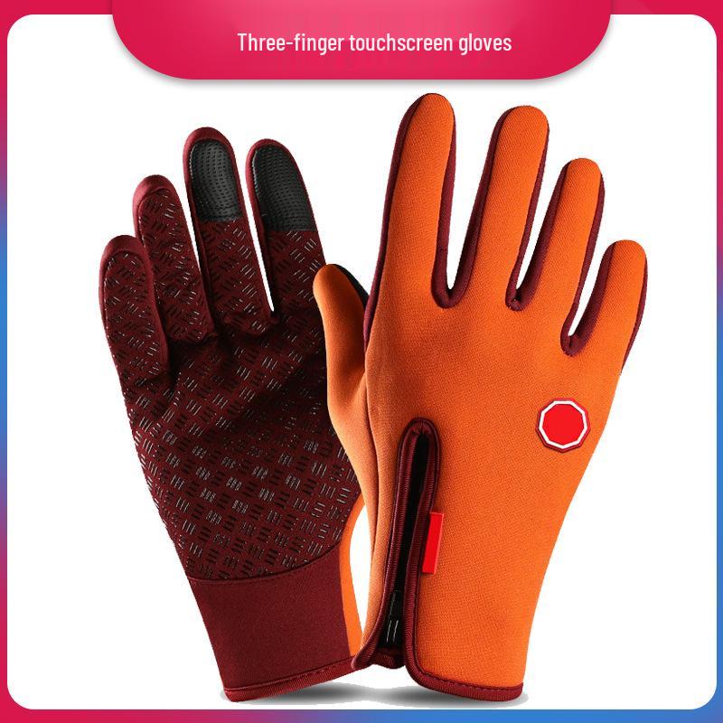 Winter Windproof Touchscreen Cycling & Skiing Gloves - Unisex Full Finger Fleece for Outdoor Sports