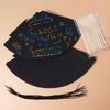 12pcs Festival Graffiti Birthday Hat Foldable Triangular Hats  Party Favors