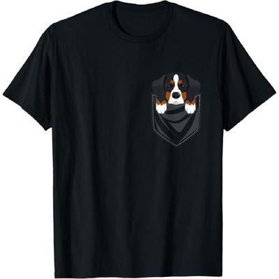 Camiseta Gráfica de Bolsillo de Perro de Montaña Bernés Camiseta Regalo para Perro Camiseta