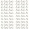 50/100pcs Heart-Shaped Plastic Cosmetic Jar Set Empty Clear Containers Mini Refillable Plastic Boxes with Lids for Sample Powder