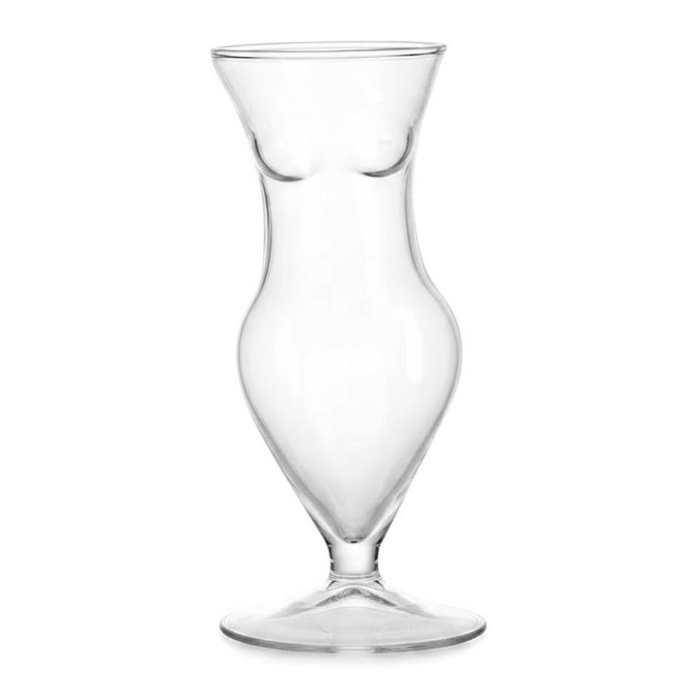 Heat/Cold Resistant Female Body Cocktail Glass Transparent Whisky Glass Tall Cup  Cold Drink Short