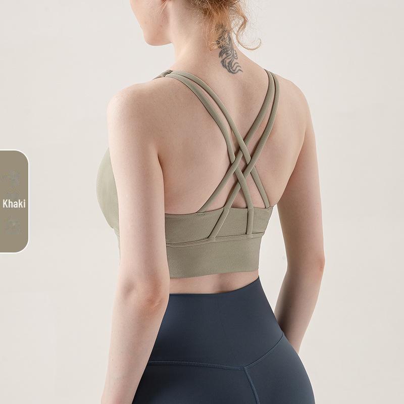 High-Intensity-Sport-BH für Damen mit überkreuztem Rücken – stoßfeste Yoga-Weste