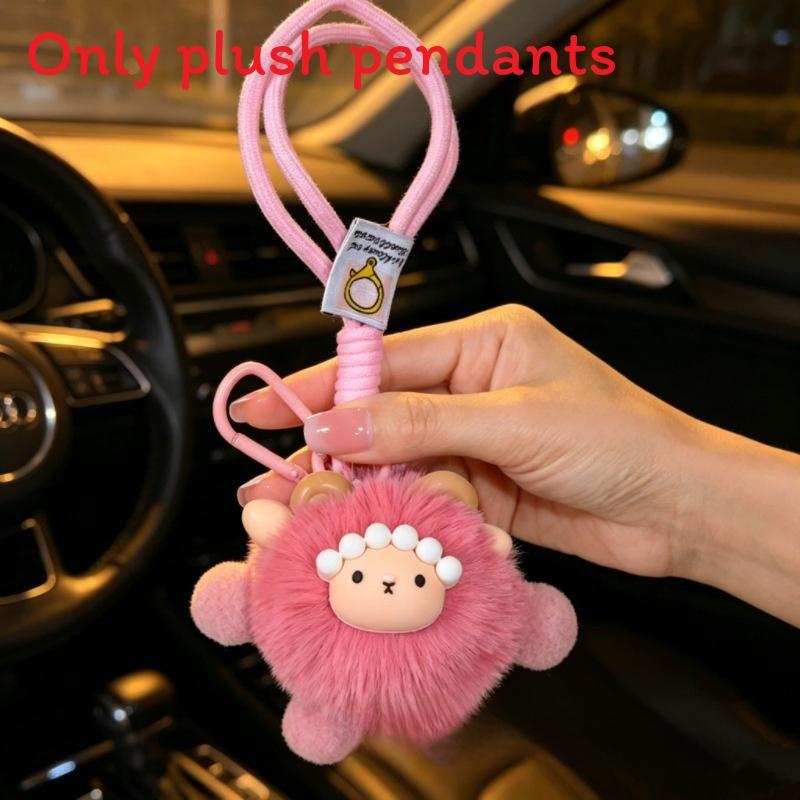 Portachiavi Peluche Pecora Cartone Animato Con Morbido Materiale di Lana Per Regalo E Decorazione Borsa