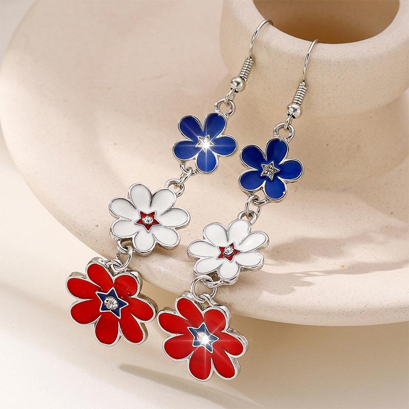 

Милые Простые Модные Серьги-цветы Женские Личностные Эмалевые Свежие Украшения для ушей