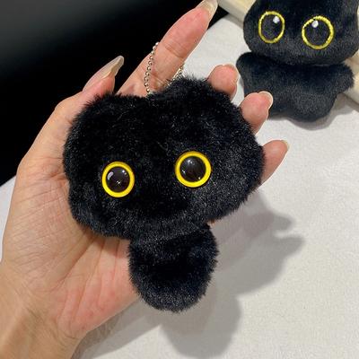 Sevimli Peluş Doldurulmuş Kedi Anahtarlık Karikatür Bebek Oyuncak Kolye Kadınlar Kızlar Çanta Süsü Araba Anahtarlık Çocuk Hediyeleri Aksesuarları