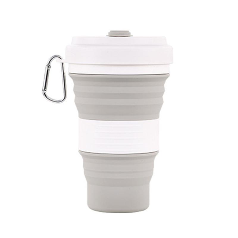 

550 мл портативная складная чашка для альпинизма, кемпинга, велоспорта, спорта, многоцелевая кружка для холодных напитков, кофе, выдвижная посуда для напитков