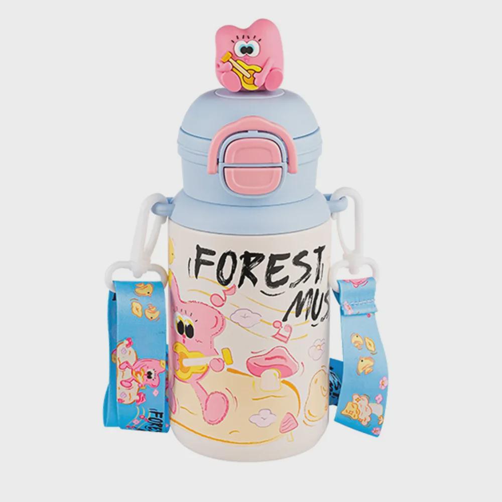 Children's Cartoon Thermos Cup with Straw - Food Grade 316, Portable and High-Value for Students