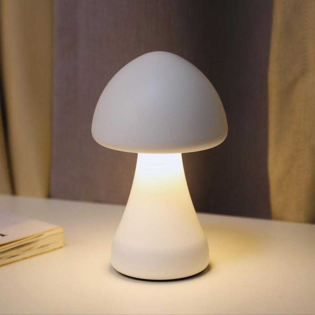 Creative mushroom table lamp, bedroom bedside lamp, dimmable LED light, unique home warm gift, Valentine's Day gift