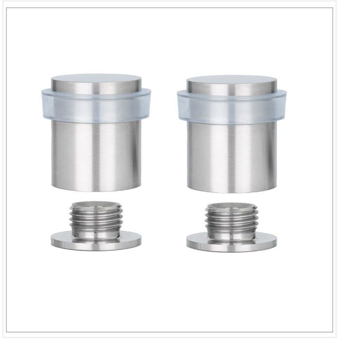 Butée de porte - EVI HERRAJES - 040811TCBAM - Lot de 2 - Fixation incluse - Dimensions 2,5x2,5x2,7 cm