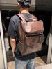 Korean Trend Genuine Leather Men's Backpack: Stylish Student, Business, Travel Bag