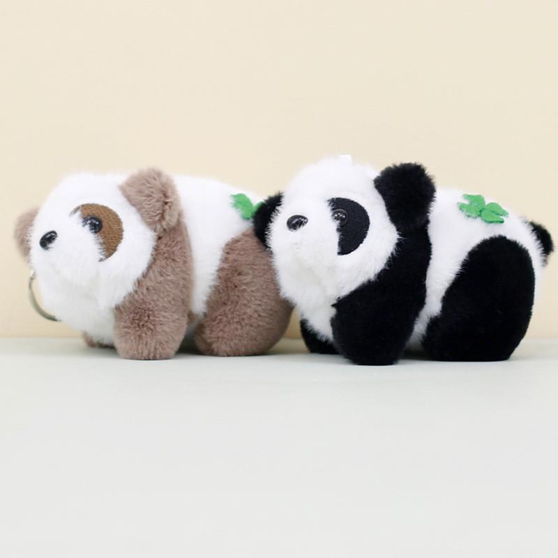 Cute Authentic Panda Plush Toy Keychain Soft Pp Cotton Filled 12cm Tall