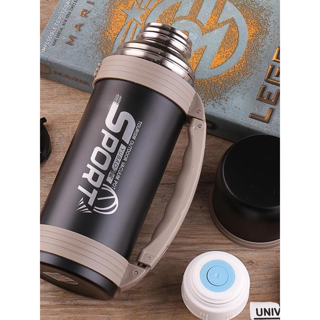 Men's 1500ml Stainless Steel Travel Thermos Flask - Large Capacity Outdoor Vacuum Bottle
