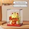 Solar Mini Waving Cat Model - Automatic Shaking Hand Ornament for Office, Desk, Car, or Gift