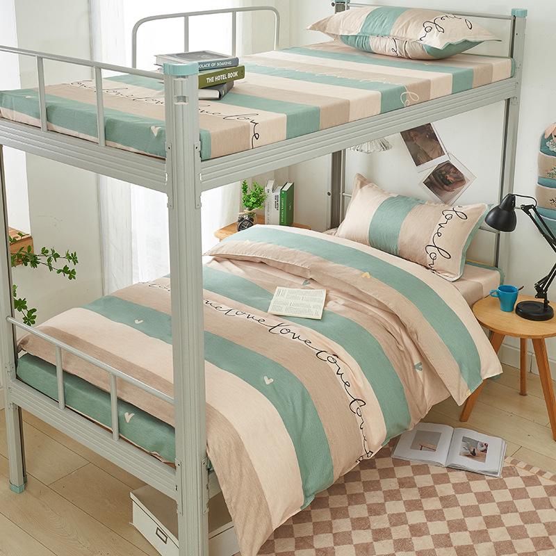 2026 Plush Student Dorm Single Bunk Bed 3-Piece Set - Cozy, Soft, Skin-Friendly