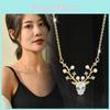 2022 New Trendy Elegant Deer Pendant Necklace With Zircon Inlay For Women In Stylish Gold And Silver Colors
