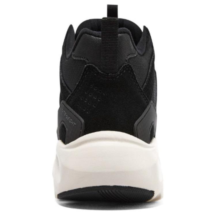 Skechers Stamina Airy Shock Absorbing Durable High-Top Dad Shoes Women sneakers Black White 167596-BKW