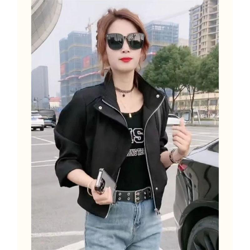 Ladies Casual Sports Jacket Single Layer Jacket Standing Collar Short Jacket
