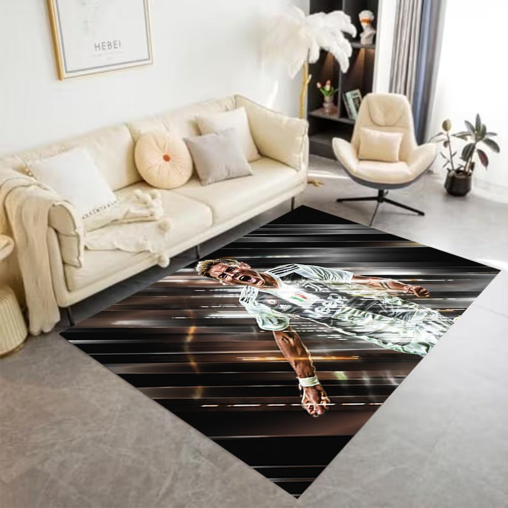 Brazilian Footballer Action Floor Rug Office Rug Suitable for Balcony Kitchen Living Rooms Entryway Anti-slip Rug Office home decor