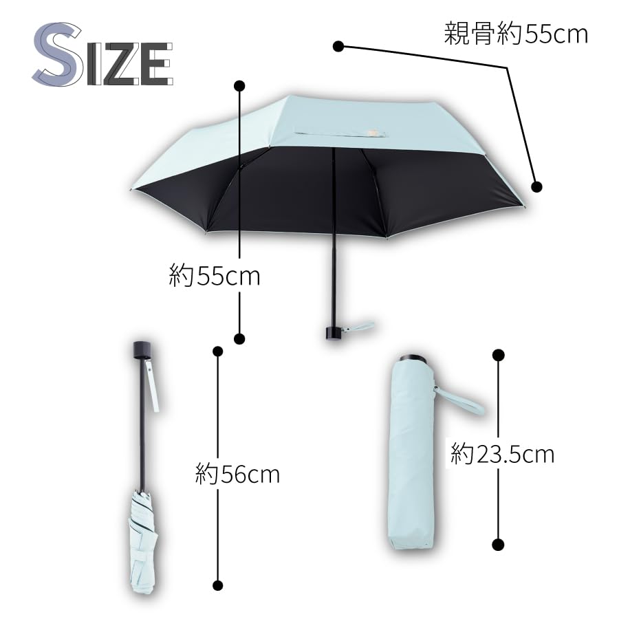 Simple Folding Umbrella Lightweight Foldable UV Day Day Sun-Blocking Parasol, Protection, Men's & Women's, Mother's & Father's Gift, TU-0001 (Navy)