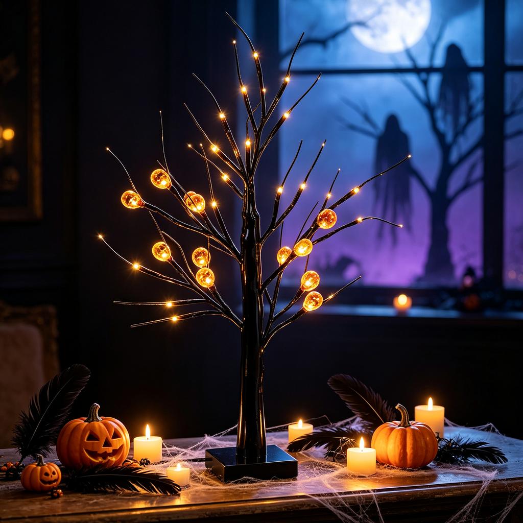 Halloween Tree Light Decoration with LED Lights for Holiday Party Decor