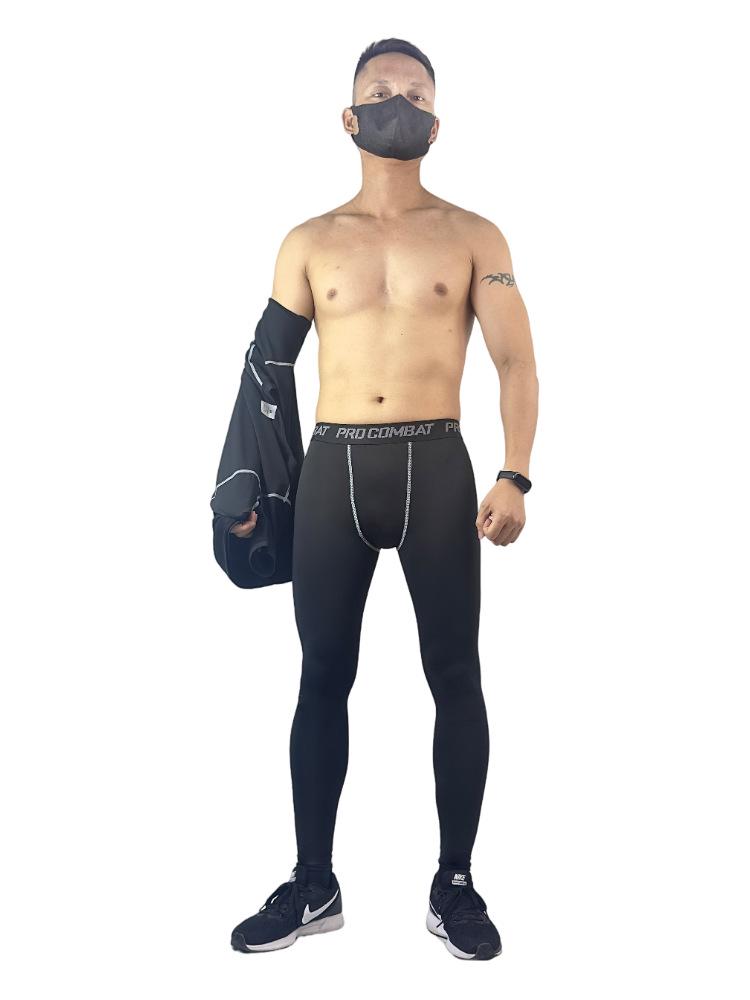 Men's Quick-Dry High-Elastic Basketball Tights: Breathable Base Layer for Running & Fitness