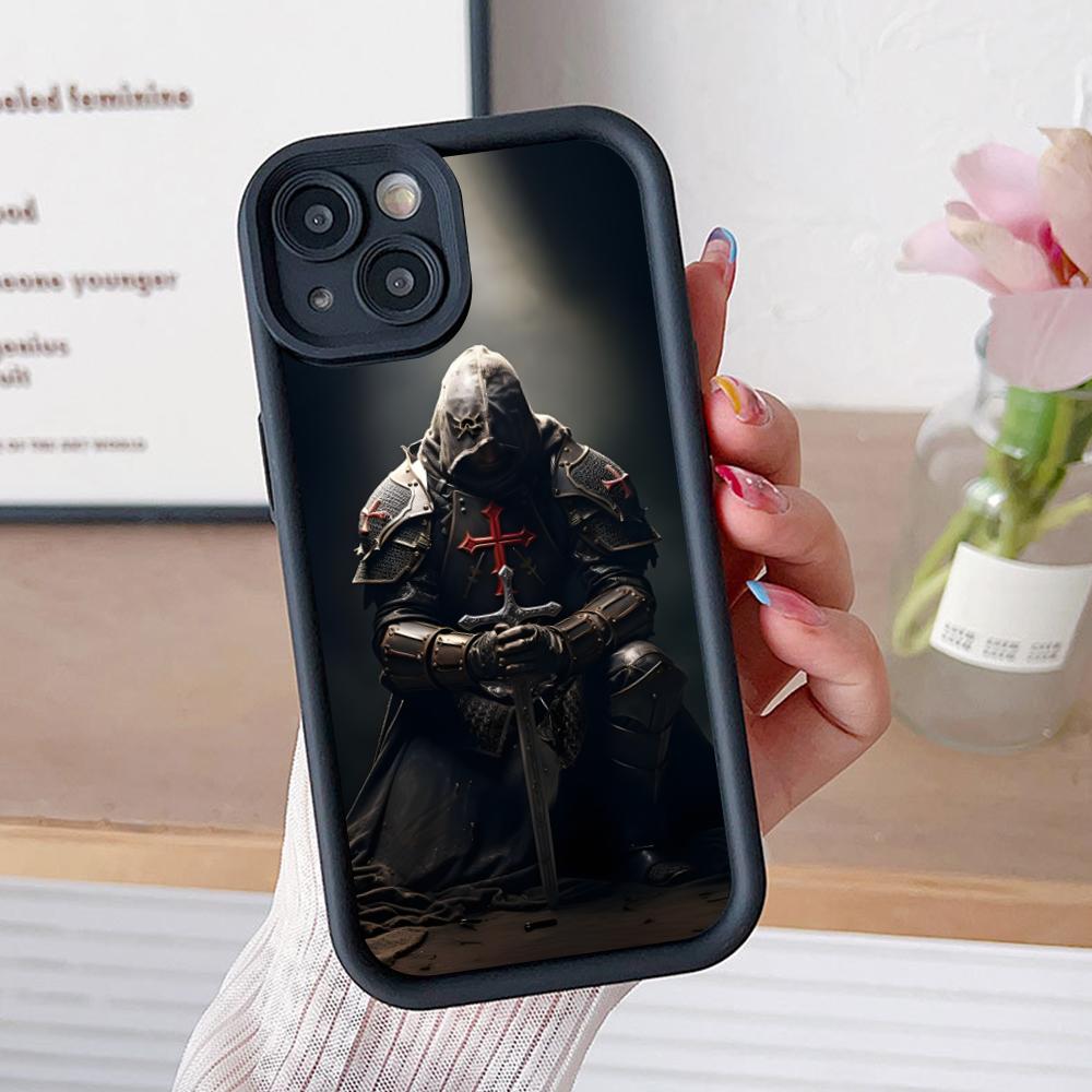 Templar Knights Mobile Phone Case for iPhone 17 16 15 14 13 12 11 Air Pro Max Plus Thicken TPU Colorful Cover Luxury Cover