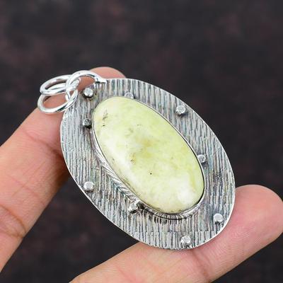 Serpentine Pendant Natural Gemstone Pendant 925 Sterling Silver Pendant Beautiful Handmade Pendant Stylish Jewelry Latest Design Pendant