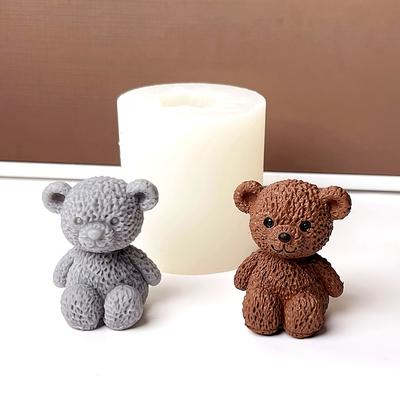 Kendin Yap El Sanatları için 1 adet Oyuncak Ayı Şeklinde Silikon Kalıp Reçine, Mumlar, Kil için Mükemmel Dayanıklı Yaratıcı Hobi Sahipleri için İdeal, Kendin Yap El Sanatları Malzemeleri