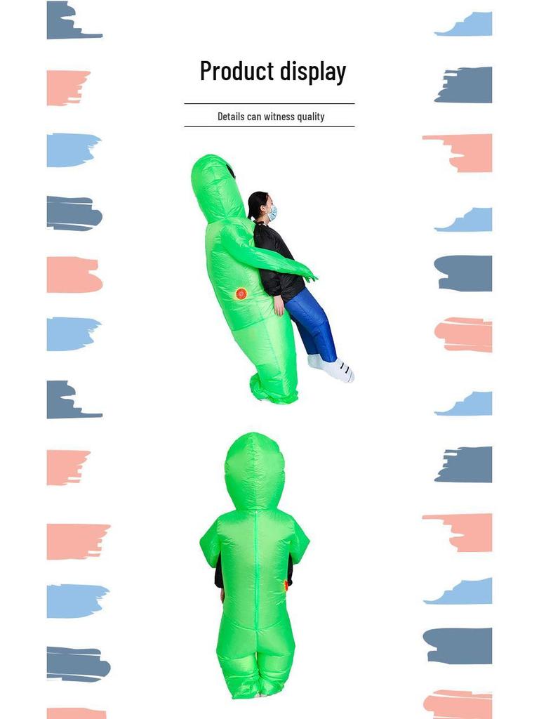 Alien Inflatable Costume - Funny ET Hugging Prop for Parties & Stage 