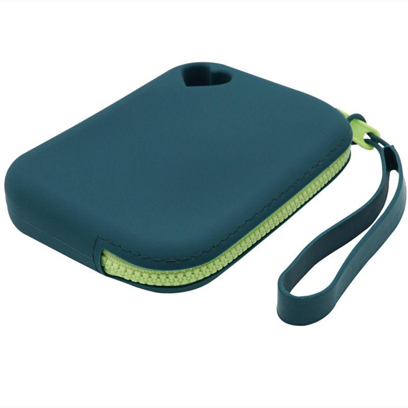 Silicone Dog Treat Pouch Pet Portable Dog Training Bag Zipper Closure Outdoor Convenient Feed Storage