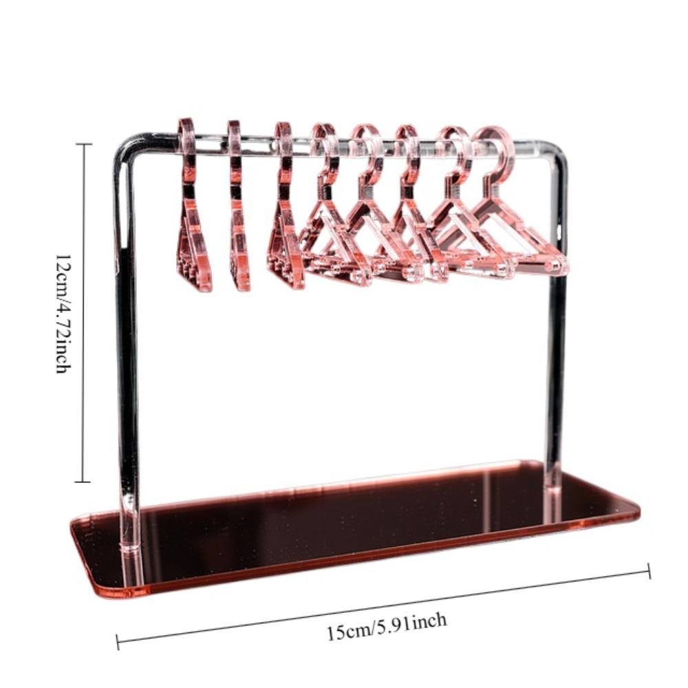 8 Pcs Hangers Shaped Holder Personalized Earrings Display Racks Hanging Clothes Stand Storage Organizer Holders