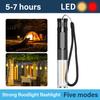 LED Mini Flashlight with 5 Lighting Modes Multifunctional Torch Lamp USB Rechargeable Light Outdoor Waterproof Camping Lantern