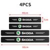 4pcs Carbon Fibre Car Threshold Protection Decorative Sticker For Skoda Octavia 1 2 3 A4 A5 A7 A8 MK1 MK2 Kodiaq Superb 3 Karoq  WL5