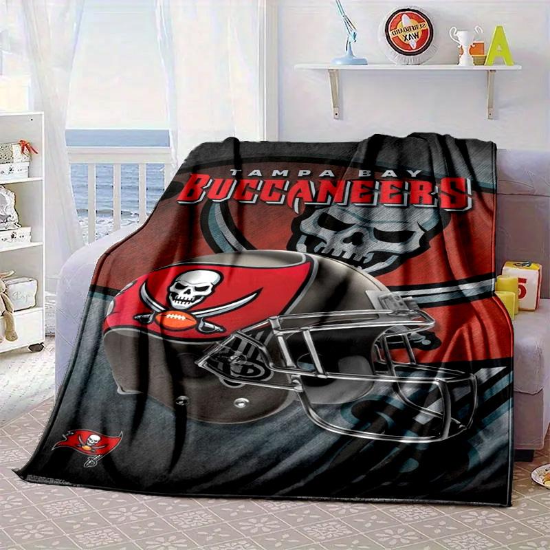 Buccaneers Team Spirit Portable Blanket/Soft Blanket Bedding Blanket Suitable for Travel Camping Living Rooms Offices Sofas Fan Gifts