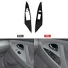 Carbon Fiber Front Door Window Lift Panel Cover Trim For Toyota Camry 2007-2011