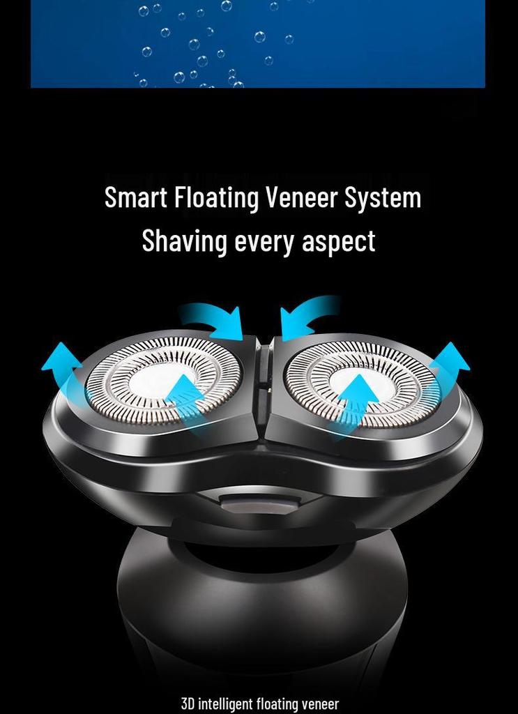 Cross-Border 3-in-1 Rechargeable Men's Electric Shaver - Portable, Multi-Functional Beard Groomer