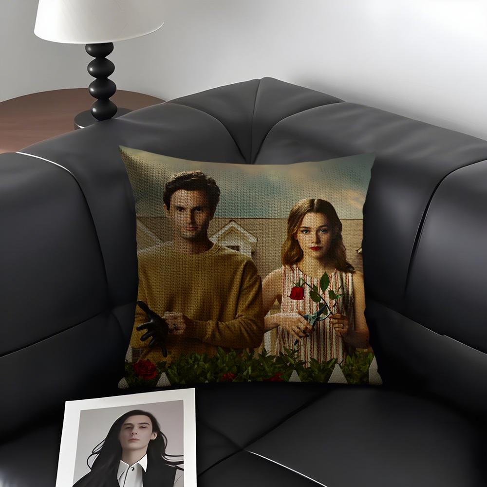 YYou Joe Love Quinn TV Cushion Cover Natural Linen Organic Fabric DoubleSided Printing Sofa Home Decor Gift Pillow Case