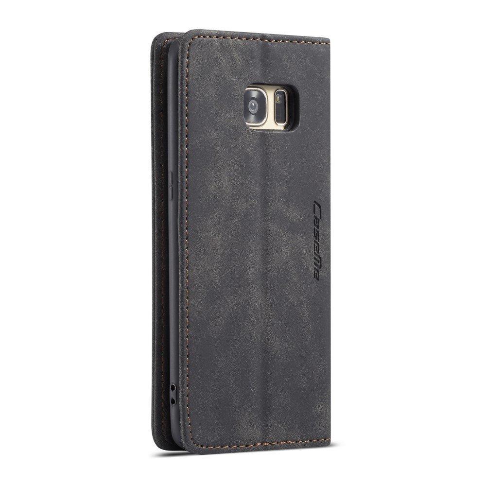 CASEME case for Samsung Galaxy S7 Edge, Leather Wallet Case, black