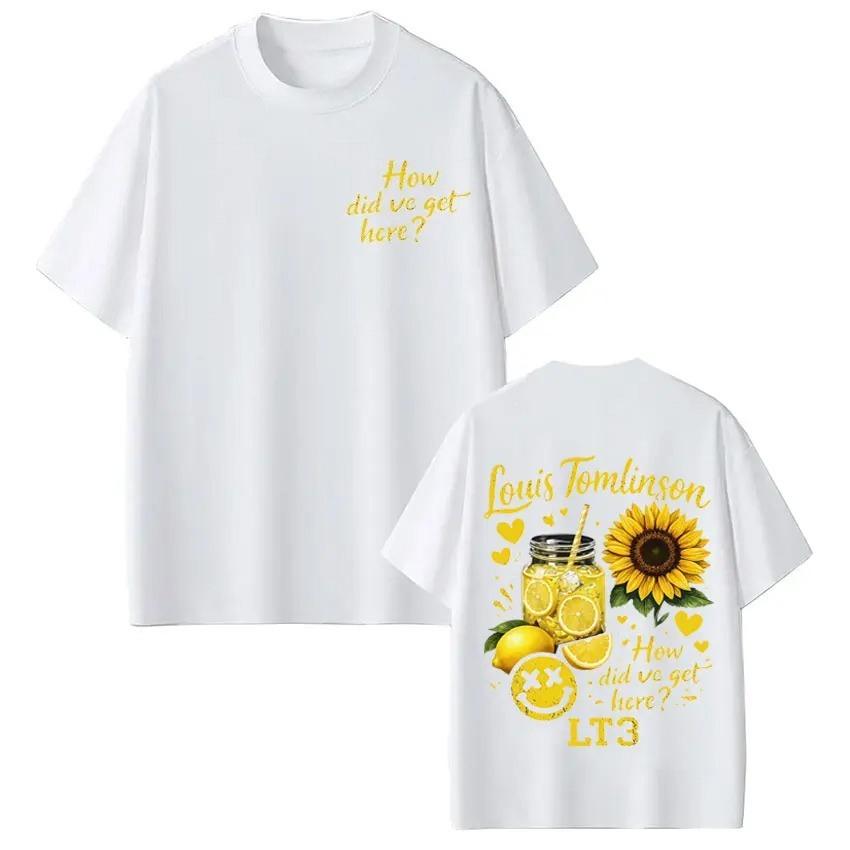 T-shirts Amples Vintage en Coton Chanteur Louis Tomlinson How Did I Get Here Tour 2026 Impression T-shirt Unisexe Mode Femme Vêtements T-shirt