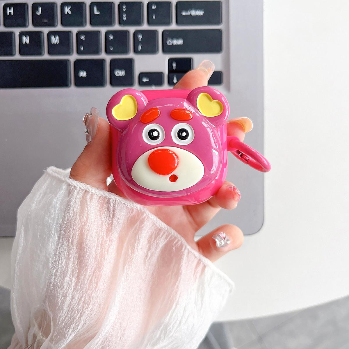 

Чехол для наушников с милым медведем для Galaxy Buds FE Samsung Galaxy Buds Pro Galaxy Buds 2 Pro Buds Live Galaxy Buds2, защитный чехол для беспроводных наушников Galaxy Buds FE