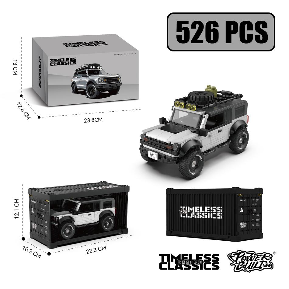 1:32 Scale MOC Off-road Vehicle Sports Car Building Blocks Bricks City Racing SUV Truck Garage Toys with Display Box Kids Gifts