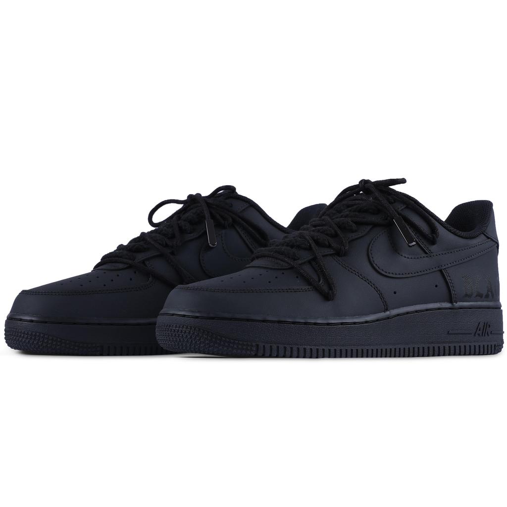 Nike Air Force 1 Abrasion Resistant Balance Low top Skateboard Shoes Unisex Pure Black CW2288-001(Team55-)